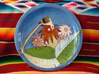 Mexican vintage pottery, Tonala plate, c. 1930.