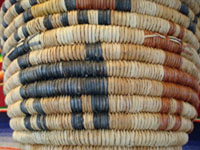 Another closeup photo of a Hopi coiled basket