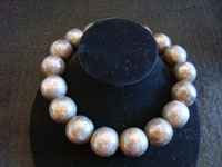 Mexican vintage silver jewelry, Taxco sterling silver necklace with silver balls, c. 