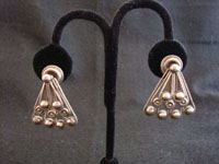 Mexican vintage silver jewelry, Taxco earrings, c. 1940's.