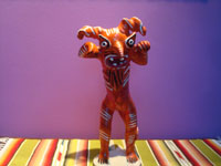 Mexican vintage folk art, the "Cheetos Thief", Ocumicho, Michoacan, c. 1950's. Main photo of the sculpture.