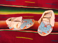 Native American Indian beadwork baby mocassins, Lakota or Cheyenne, c. 1890-1900. The beadwork is fantastic and is in great condition. Another view of the mocassins.