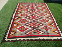 Native American Indian vintage textiles, and Navajo vintage textiles and rugs, a very lovely Navajo textile or large rug, with a very fine weave and beautiful design, probably Red Mesa, Arizona, c. 1920-30's. Main photo of the Navajo textile.