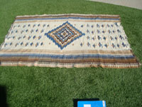 Mexican vintage textiles and sarapes, a beautiful Mayo textile with indigo blue and natural wool colors, Mexico, c.. 1940's. Main photo of the textile.