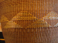 Closeup photo of Tlingit basket showing part of side decoration.