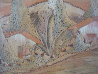 A second closeup of the Mexican vintage straw-art, popote art or popotillo.