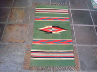 New Mexican vintage textile, a weaving from Chimayo, c. 1940. Main photo.