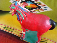 Mexican vintage pottery and folk art, a nagual by famous Mexican folk artist Candelario Medrano, c. 1960's. A photo showing a side-view of the nagual.