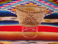 Native American Indian basket, a Klamath twined basket with the porcupine design on the sides, Klamath Indians of Northern California, c. 1910-20. Main photo of the Klamath Indian basket.