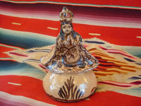 Mexican pottery and ceramics, a pottery figure of Our Lady of Good Health from Tzintzuntzan, Michoacan, c. 2010.