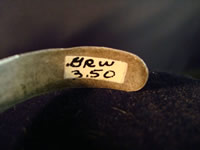 Navajo bracelet, view of original tag