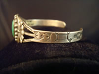 Navajo bracelet, side view.