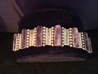 Mexican vintage jewelry, bracelet with amethyst stones, c. 1930.