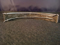 Navajo silver hairpiece, view of back.