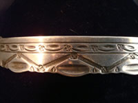 Navajo silver hairpiece, closeup.