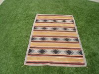 Native American Indian vintage textiles, and Navajo vintage rugs and textiles, a wonderful Navajo banded rug beautifully woven of natural-colored wool, Arizona or New Mexico, c. 1940. Another full view of the rug.