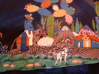Closeup photo of center design of Tlaquepaque charger.