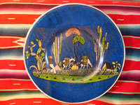 Mexican vintage pottery and ceramics, large charger from Tlaquepaque, c. 1930.