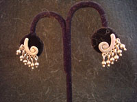 Mexican vintage jewelry, silver earrings from Los Castillo of Taxco, c. 1940's.