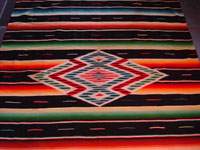 Mexican Saltillo sarape, closeup of center diamond