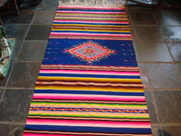 Mexican vintage textile, Saltillo sarape c. 1910