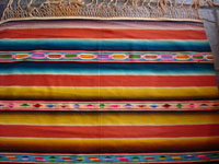 Closeup photo of edge of lime sarape