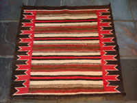 Native American antique textile, Navajo saddle blanket, c. 1930.