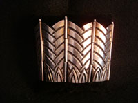 Mexican vintage jewelry, Taxco silver bracelet from workshop of Los Castillo, c. 1940.