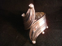 Mexican vintage silver jewelry, cuff-style bracelet, c. 1940.