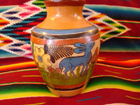 Photo of Tonala vase showing side with lovely deer.