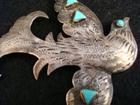 Closeup photo of Navajo bird-pin.