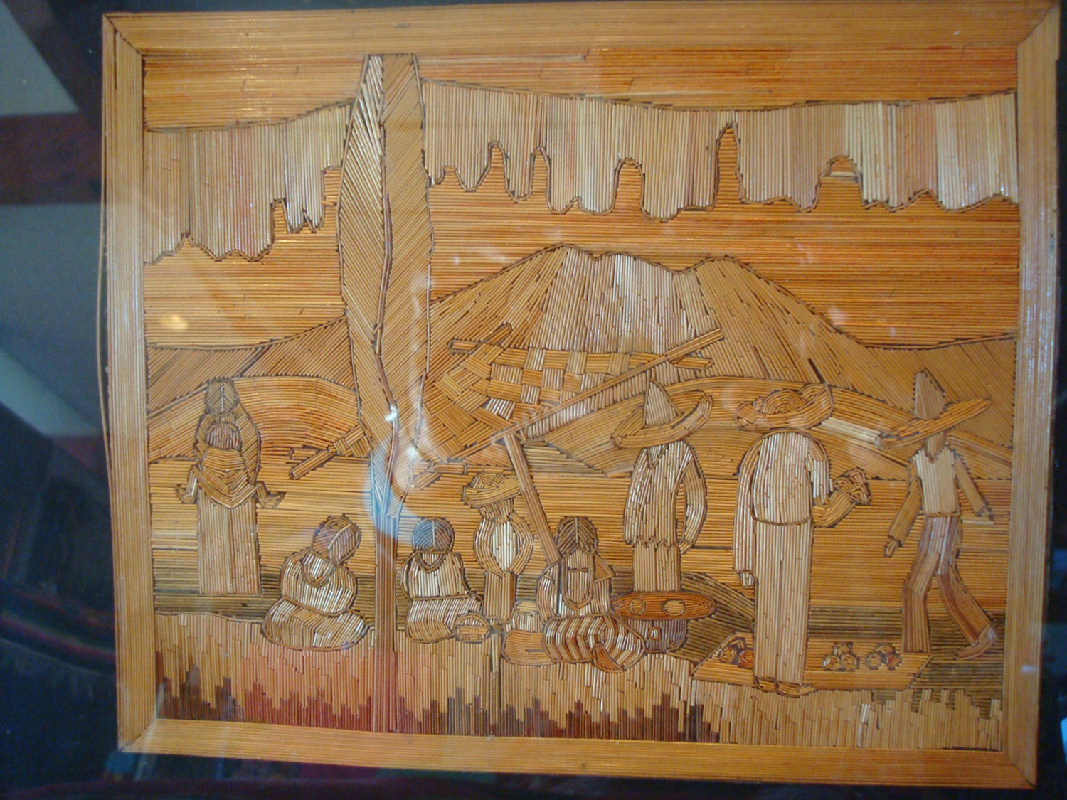 Mexican Vintage Straw Art (Popote Art or Popotillo) at Pocas Cosas