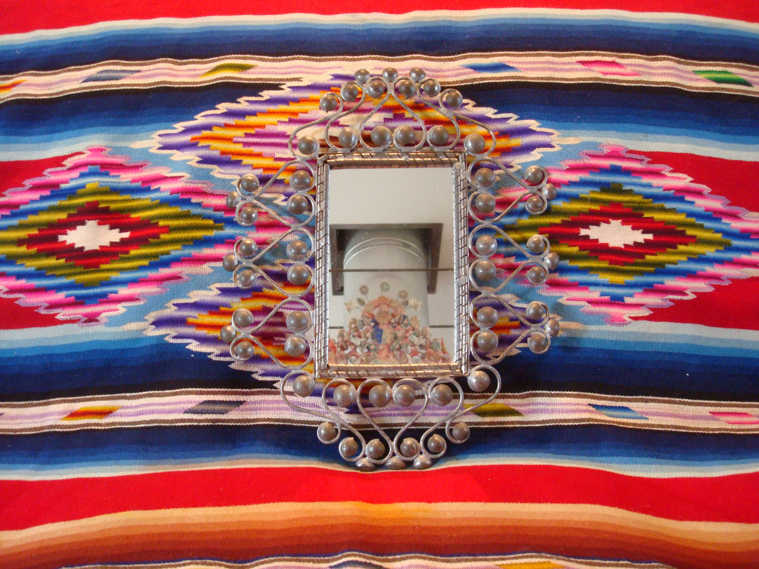 Mexican Tin Work Art, Mexican Tin Candelabras and Tin Mirrors at Pocas