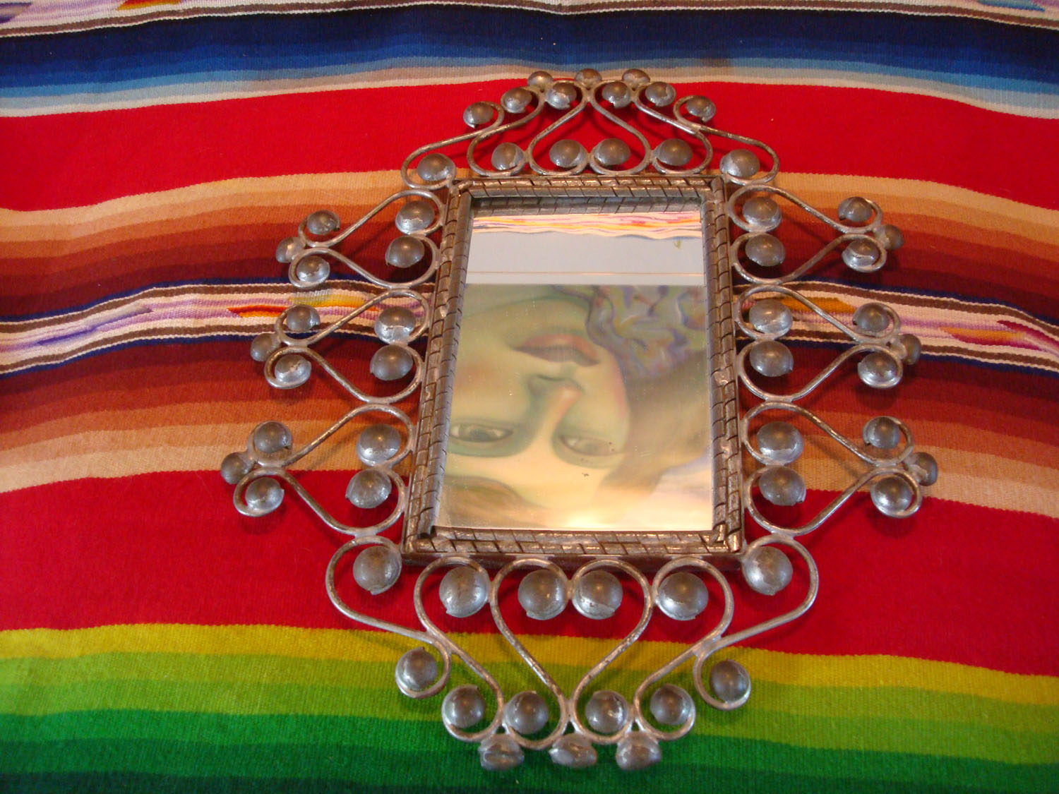 Mexican Tin Work Art, Mexican Tin Candelabras and Tin Mirrors at Pocas