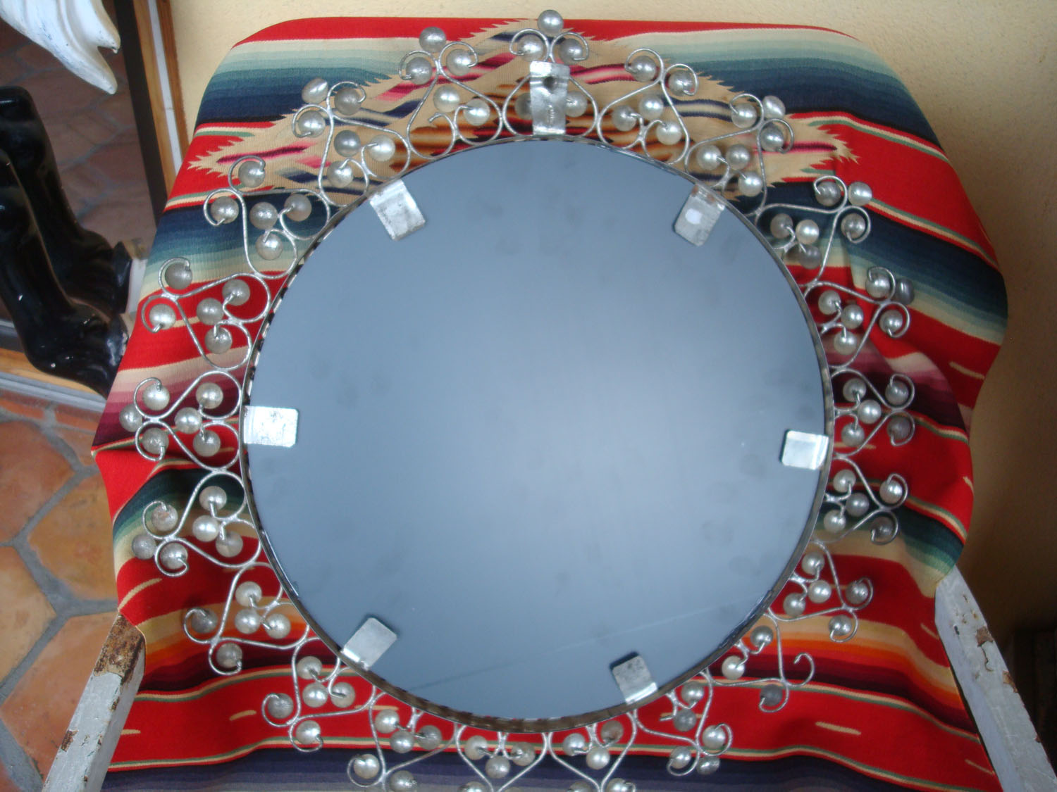 Mexican Tin Work Art Candelabras And Mirrors At Mexican Vintage Tinwork Art Tin A Beautiful Mirror With Exquisite