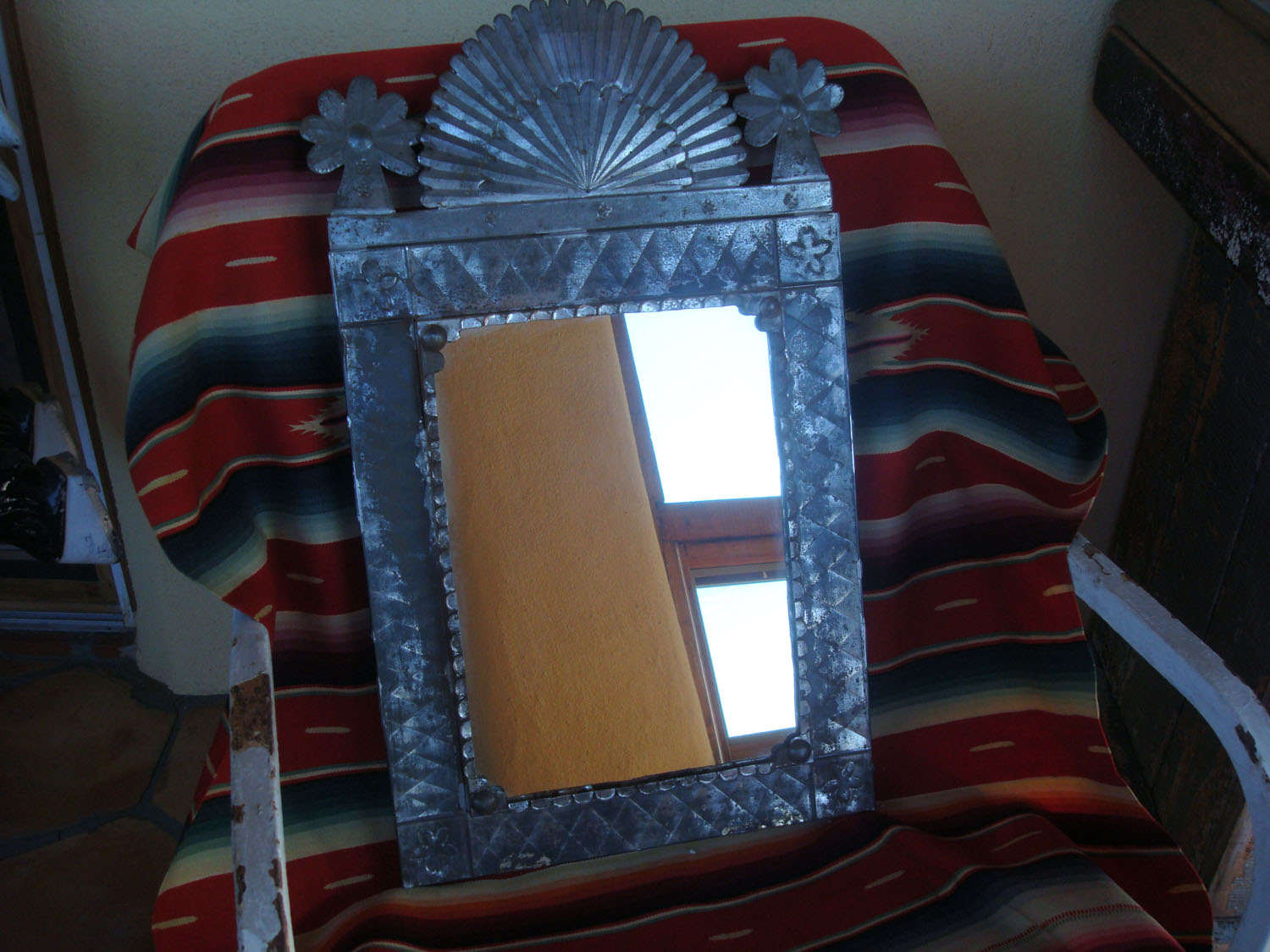 Mexican Tin Work Art Candelabras And Mirrors At Mexican Vintage Tinwork Art Tin A Beautiful Mirror With