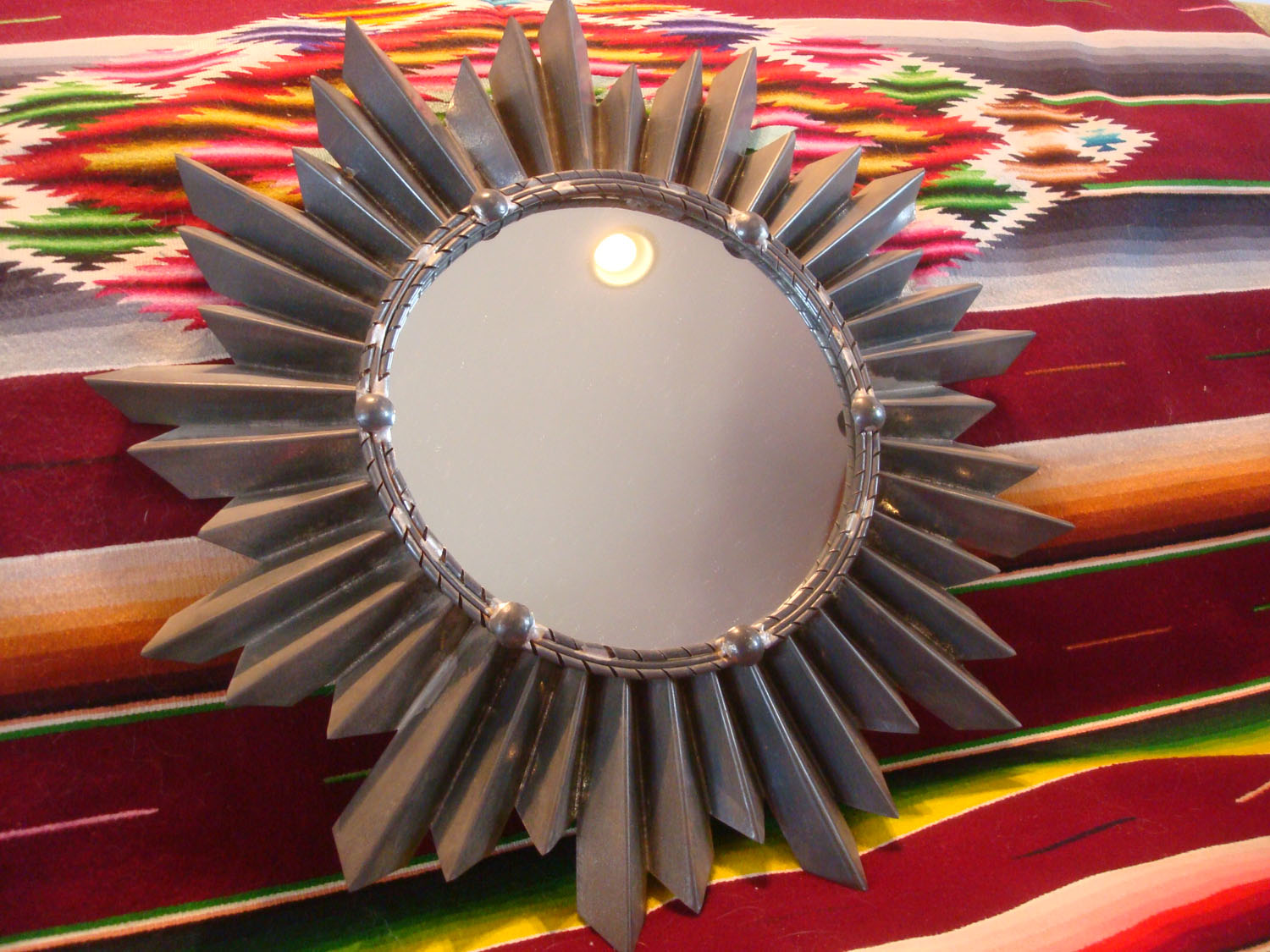 Mexican Tin Work Art, Mexican Tin Candelabras and Tin Mirrors at Pocas