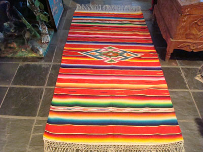 Mexican vintage sarapes and textiles, a beautiful Saltillo Sarape, c. 1940.