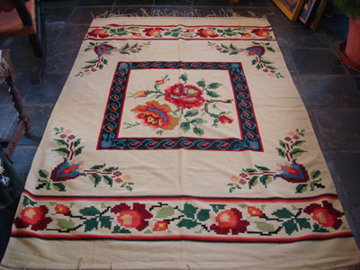 Mexican vintage sarapes and textiles, a lovely textile from Oaxaca, c. 1910-20.